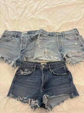 3 PAIRS AGOLDE PARKER SHORTS
